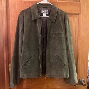 Green Suede CLIO Jacket. Size 10